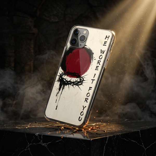 HE WORE IT FOR YOU — Crown of Thorns Phone Case